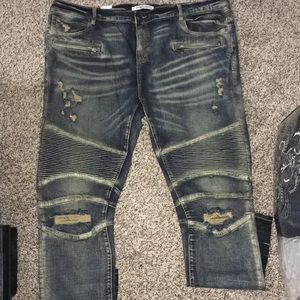 Men’s Denim Biker Jeans
